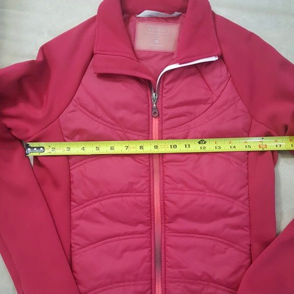 Athleta Women’s insulated hot pink fleece jacket size s - Picture 9 of 12
